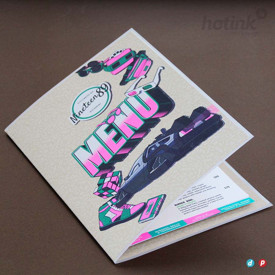 custom menu design + illustration